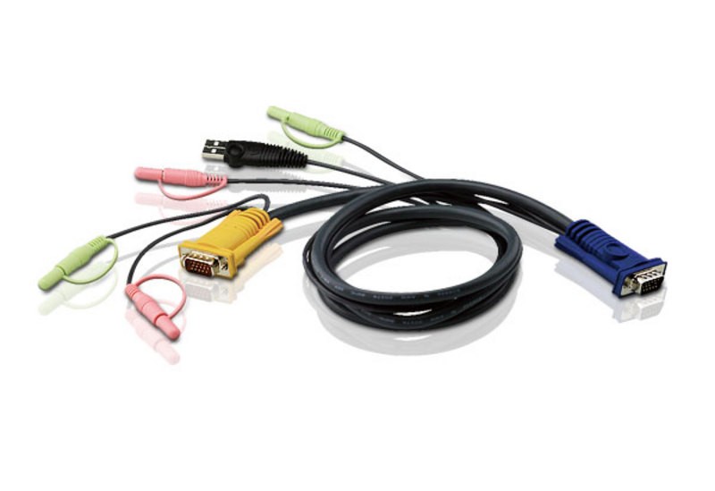 Aten (2L-5302U) - 6' USB SlimTech KVM+Audio Cable