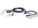 Aten (2L-7DX2U) - 1.8M USB VGA to DVI-I +Audio KVM Cable for CS1642A/44A/1762A/68/82A/84A/88/KE6900/40