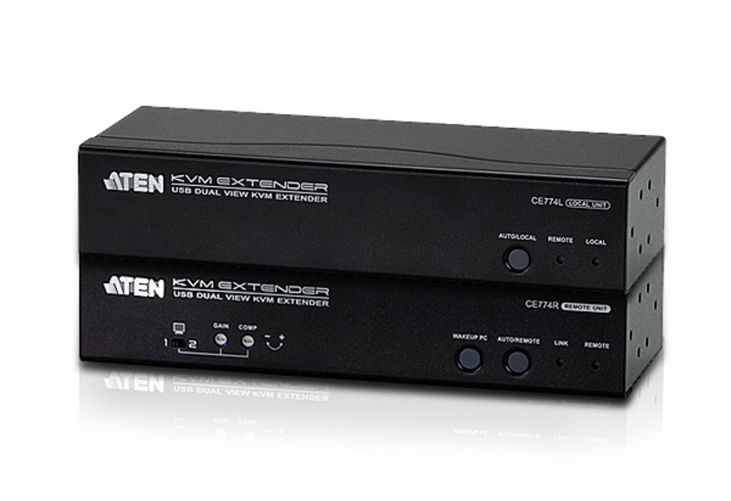 Aten (CE774) - USB Dual View (???e?±) KVM Audio Extender, Local & Remote