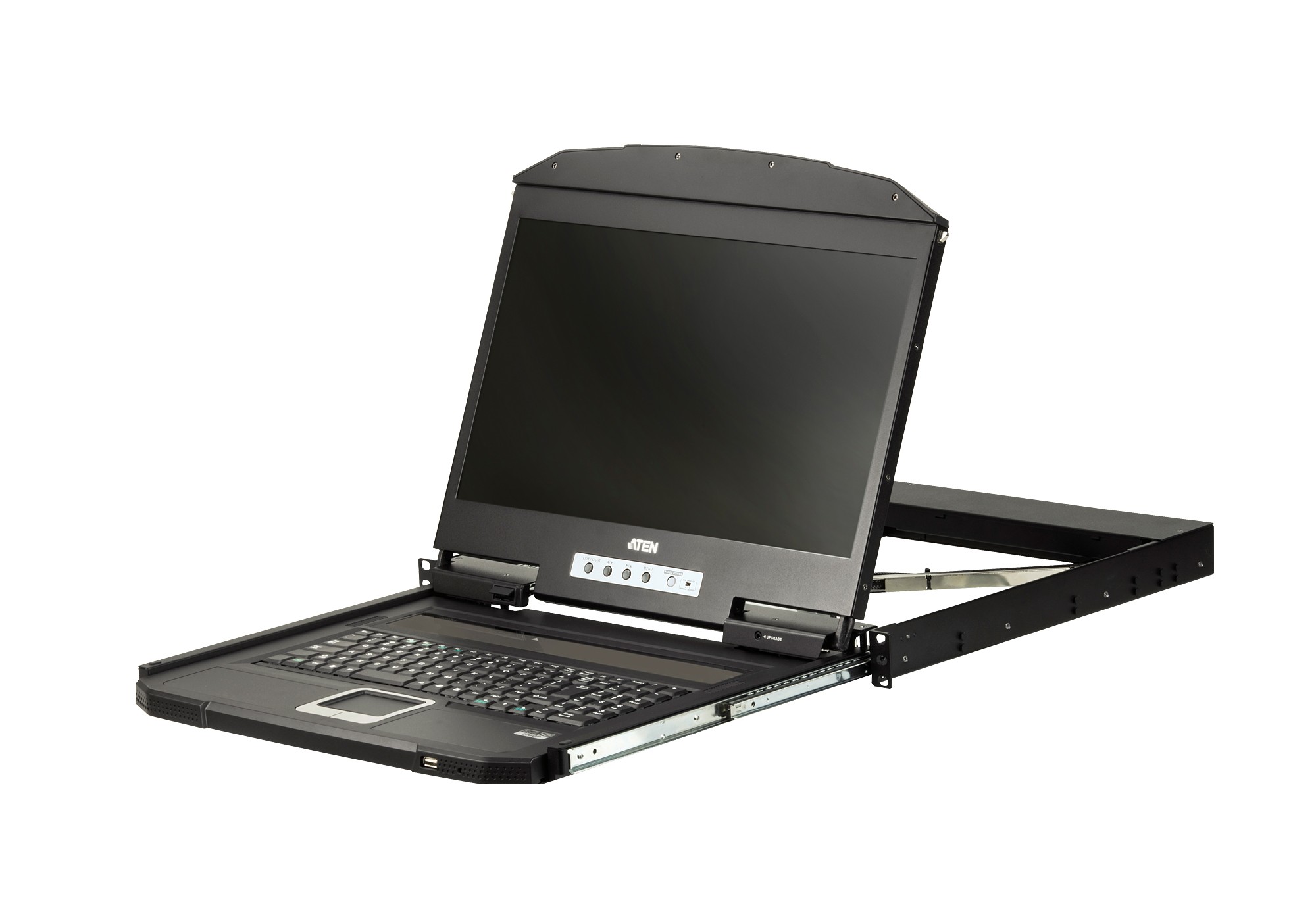 Aten (CL3700NW) - 18.5" Short Depth USB HDMI Single Rail LCD Console, 1920 x 1080