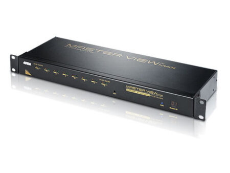 Aten (CS1208A) - 8-Port KVM Rack Switch, 1 KVM to 8 PC, 1U w/2*6' KVM Cable