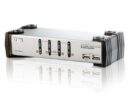 Aten (CS1734AC) - 4 Port USB KVMP+Audio Switch w/2x4' + 2x6' Cable