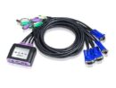 Aten (CS64A) - 4 Port Mini KVM+SPK Switch w/Molded KVM Cable