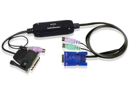 Aten (CV130B) - SUN Console Converter w/Cable ~ 13W3+miniDIN8 (SUN) to PS/2+VGA (KVM Switch)