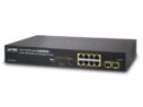Planet (GS-4210-8P2S) - IPv4/IPv6, 8-Port Managed 802.3at POE+ Gigabit Ethernet Switch  + 2-Port 100/1000X SFP (120W)