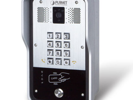 Planet (HDP-5260PT) - 720p SIP Multi-unit Apartment Vandalproof Door Phone with RFID and PoE: IETF SIP, 2 SIP Lines, 802.3af POE, H.263/H.264, 720p@30fps, HD Voice, QoS, VPN, VLAN, SNMP, IPv6, TR069, AEC, Noise reduction, RFID, Door locks switch relay, IP65, IK10, -40~70 C.