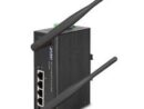 Planet (IAP-2000PE) - IP30  802.3af Industrial POE 802.11N Wireless Access Point, w/4-port switch (-10 to 60 degree C)