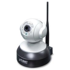 Planet (ICA-W7100) - 720P Wireless IR PT IP Camera: 11n Wireless, H.264, 3.6mm Lens, 720P@30fps, IR-10meter, ICR, WDR, DNR, 2-way Audio, DI/DO, ONVIF, MicroSD, 355-degree PAN, 90-degree Tilt, Intelligent Motion Detection, PLANET Easy-DDNS