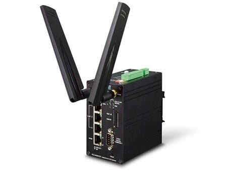 Planet (ICG-2420-LTE-EU) - Industrial 4G LTE Cellular Gateway with 4-Port 10/100TX (2-SIM Card Slot, 1 RS232, 1 RS485, DI/DO, -20~70 degrees C, VPN, LTE Band B1/B3/B5/B7/B8/B20/B38/B40/B41)