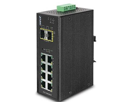Planet (IGS-10020MT) - IP30 Industrial 8* 1000TP + 2* 100/1000F SFP Full Managed Ethernet Switch (-40 to 75 degree C)