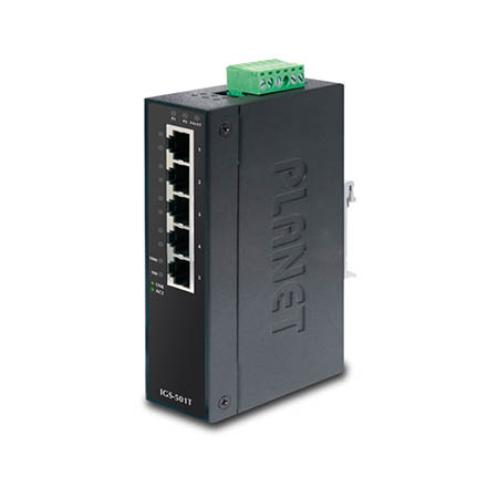 Planet (IGS-501T) - IP30 Slim type 5-Port Industrial Gigabit Ethernet Switch (-40 to 75 degree C)