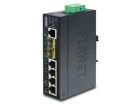 Planet (IGS-5225-4T2S) - IP30 Industrial L2+/L4 4-Port 10/100/1000T + 2-port 100/1000X SFP Full Managed Switch (-40 to 75 C, dual redundant power input on 12~48VDC terminal block, ERPS Ring Supported, 1588)