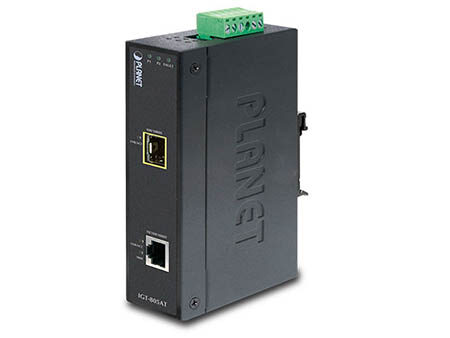 Planet (IGT-805AT) - IP30 Industrial 10/100/1000T to 100/1000X SFP Gigabit Media Converter (-40 to 75 degree C)