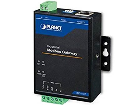 Planet (IMG-110T) - Industrial 1-port RS422/485 Serial to Ethernet Modbus Gateway, -40~75 degrees C, 9~48V DC