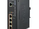 Planet (IPOE-E174) - IP30 Industrial 1-Port 60W Ultra POE to 4-Port 802.3af/at Gigabit POE Extender (-40 to 75 C)