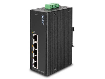 Planet (ISW-504PT) - IP30 5-Port/TP POE Industrial Fast Ethernet Switch (-40 to 75 C)