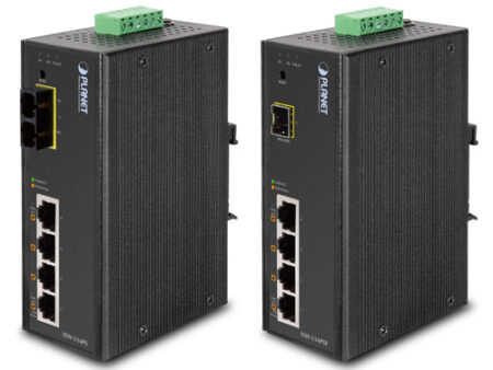 Planet (ISW-514PS15) - IP30 4-Port/TP+1-Port Fiber(SC-15KM) Web/Smart POE Industrial Fast Ethernet Switch (-10to60 C)
