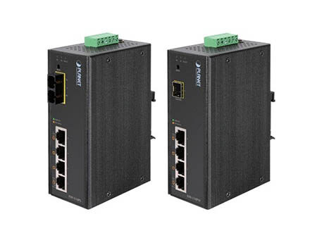Planet (ISW-514PTF) - IP30 4-Port/TP + 1-Port Fiber(SFP) POE Industrial Fast Ethernet Switch (-40 to 75 C)