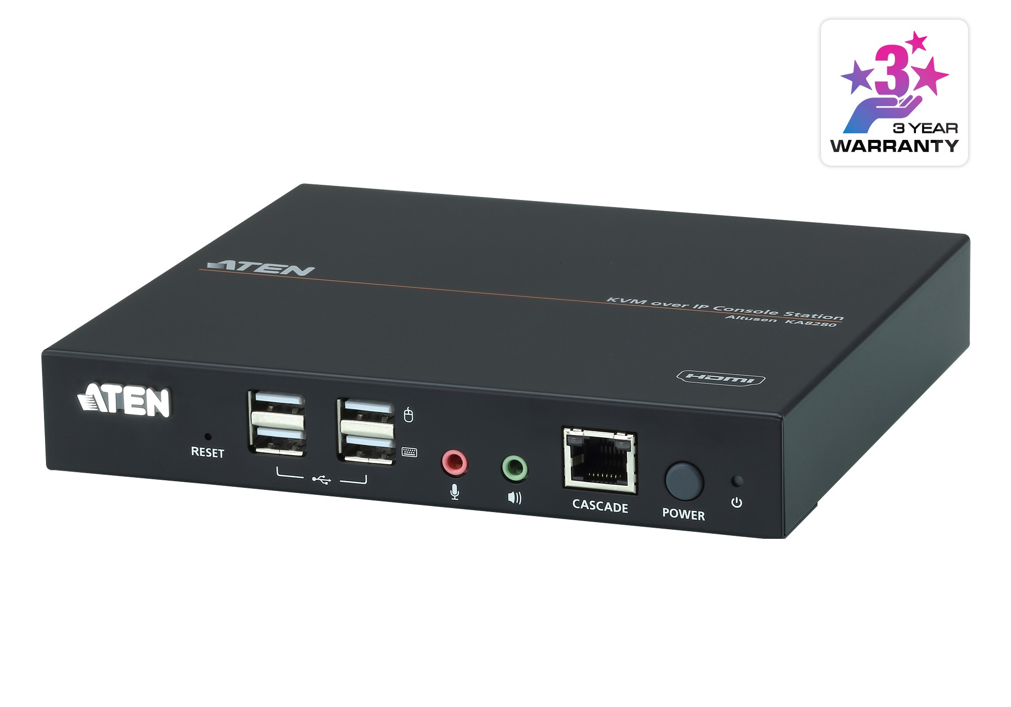 Aten (KA8280) - KVM over IP Console Station (USB HDMI, Single View)