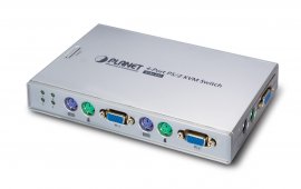 Planet (KVM-403) - 2-Port Mini KVM Switch with Cables Molded