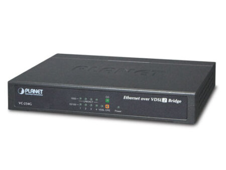 Planet (VC-234G) - 4-Port 10/100/1000T Ethernet to VDSL2 Bridge - 30a profile w/ G.vectoring, RJ11
