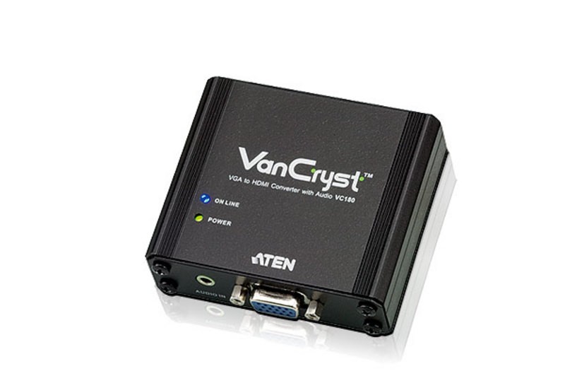 Aten (VC180) - VGA to HDMI Converter, 1080p, Screen Position Adj, Set Up Memory