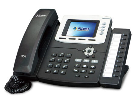 Planet (VIP-6040PT) - Enterprise Gigabit Color LCD HD POE IP Phone,  SIP2.0, HD Voice, 3.5" TFT-LCD with 480*320 pixel,?4 SIP Lines, Dual Gigabit Ethernet, Photo Caller ID, Digital Picture Frame, 5-Way Conferencing,PoE, BLF/BLA, QoS, VPN, SNMP, STUN, DND, Auto Provision, TR069, XML/LDAP phonebook, up to 6 Expan. Module