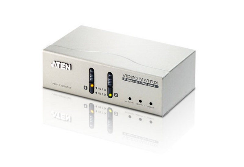 Aten (VS0202) - Video Matrix Switch 2in*2out, Video & Audio, 300MHz, ??±K???jIC