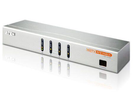 Aten (VS431) - 4 Port HDTV A/V Switch, 4 to 1 HDTV+Audio w/Remote Ctl
